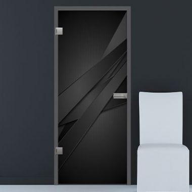 Black Lines, Rotation and Violin VSG Laminate Glass Design - Bespoke Doors